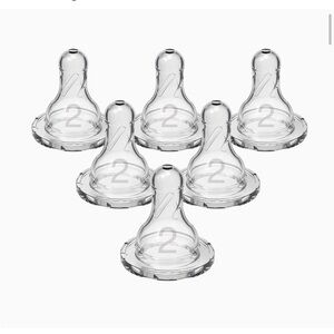 Dr. Brown’s Natural Flow Level 2 Narrow Baby Bottle Silicone Nipple, Medium Flow